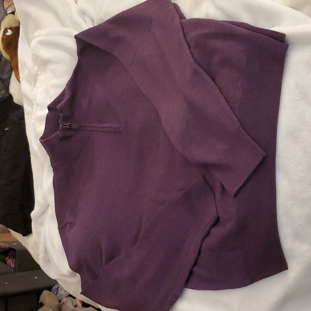 Jos A Bank mens sweater in purple.